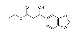 Ethyl β-hydroxy-1,3-benzodioxole-5-propanoate 结构式