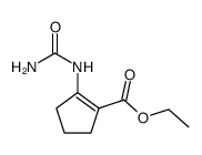 1-Cyclopentene-1-carboxylic acid, 2-[(aminocarbonyl)amino]-, ethyl ester 结构式