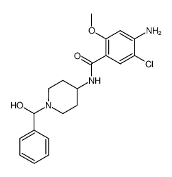 4-氨基-5-氯-N-[1-(羟基苯甲基)-4-哌啶基]-2-甲氧基苯甲酰胺 结构式
