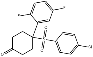 4-((4-氯苯基)磺酰基)-4-(2,5-二氟苯基)环己酮 结构式