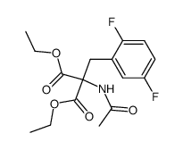 2-乙酰氨基-2-[(2,5-二氟苯基)甲基]丙二酸二乙酯 结构式