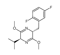 Pyrazine, 2-[(2,5-difluorophenyl)methyl]-2,5-dihydro-3,6-dimethoxy-5-(1-methylethyl)-, (2R,5S)- 结构式