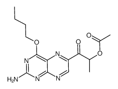 1-Propanone, 2-(acetyloxy)-1-(2-amino-4-butoxy-6-pteridinyl)- 结构式