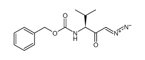 Z-L-缬氨酰重氮甲烷 结构式