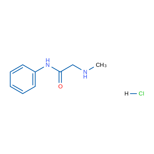 2-(甲基氨基)-N-苯基乙酰胺盐酸盐 结构式