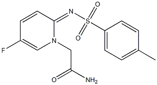 2-[5-氟-2-(甲苯-4-磺酰亚胺基)-2H-吡啶-1-基]-乙酰胺 结构式