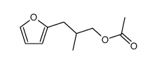 2-Furanpropanol, β-methyl-, 2-acetate 结构式