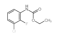 N-(3-氯-2-氟苯基)氨基甲酸乙酯 结构式