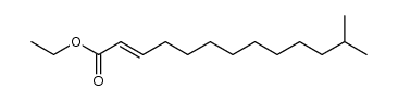 2-Tridecenoic acid, 12-methyl-, ethyl ester, (E)- (9CI) 结构式