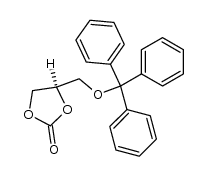 (R)-4-(三苯甲氧基)甲基-1,3-二氧杂环戊烷-2-酮 结构式