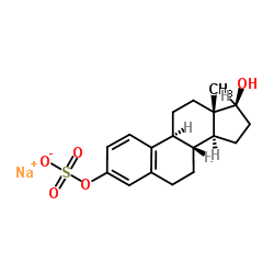 17β-雌二醇硫酸钠盐 结构式