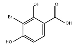 3-溴-2,4-二羟基苯甲酸 结构式