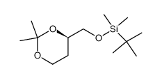 1,3-Dioxane, 4-[[[(1,1-dimethylethyl)dimethylsilyl]oxy]methyl]-2,2-dimethyl-, (4R)- 结构式