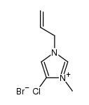 1-烯丙基-4-氯-3-甲基咪唑鎓溴盐 结构式