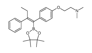 Ethanamine, N,N-dimethyl-2-[4-[(1E)-2-phenyl-1-(4,4,5,5-tetramethyl-1,3,2-dioxaborolan-2-yl)-1-buten-1-yl]phenoxy]- 结构式