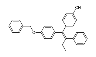 4-[2-苯基-1-(4-苄氧基苯基)-1-丁烯基]苯酚 结构式