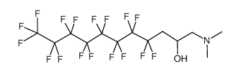 1-(二甲氨基)-4,4,5,5,6,6,7,7,8,8,9,9,10,10,11,11,11-十七氟-2-十一醇 结构式