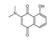 2-(二甲氨基)-8-羟基-1,4-萘二酮 结构式