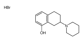 5,6,7,8-四氢-7-(1-哌啶基)-1-萘酚氢溴酸盐 结构式