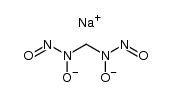N,N'-二羟基-N,N'-二亚硝基甲二胺二钠盐 结构式