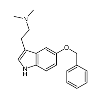 N,N-二甲基-5-(苄氧基)-1H-吲哚-3-乙胺 结构式