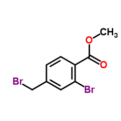2-溴-4-溴甲基苯甲酸甲酯 结构式
