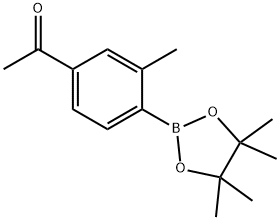 4-乙酰基-2-甲基苯硼酸频哪醇酯 结构式