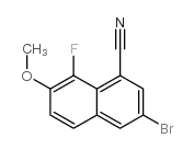 3-溴-8-氟-7-甲氧基-1-萘腈 结构式