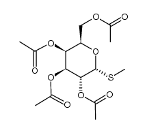 甲基-1-硫代-α-D-吡喃半乳糖苷-2,3,4,6-四乙酸酯 结构式