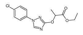 Propanoicacid,2-[[1-(4-chlorophenyl)-1H-1,2,4-triazol-3-yl]oxy]-,ethylester 结构式