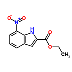 7-硝基吲哚-2-甲酸乙酯 结构式