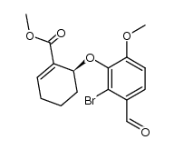 1-Cyclohexene-1-carboxylic acid, 6-(2-bromo-3-formyl-6-methoxyphenoxy)-, methyl ester, (6S)- 结构式