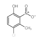 4-氯-2-硝基间甲酚 结构式