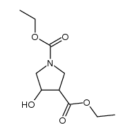 4-羟基吡咯烷-1,3-二羧酸二乙酯 结构式