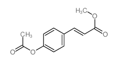 methyl (E)-3-(4-acetyloxyphenyl)prop-2-enoate 结构式