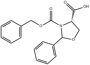 (4S)-2-苯基-3,4-恶唑烷二羧酸 3-(苯甲基)酯 结构式