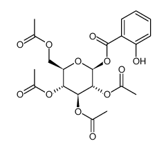 2,3,4,6-四-O-乙酰基-β-D-吡喃葡萄糖基水杨酸酯 结构式