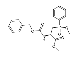 L-Alanine, 3-(methoxyphenylphosphinyl)-N-[(phenylmethoxy)carbonyl]-, methyl ester 结构式