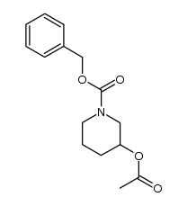1-哌啶甲酸-3-乙酰氧基苄酯 结构式