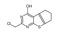 2-氯甲基-3,5,6,7-四氢-4H-环戊并[4,5]噻吩并[2,3-d]嘧啶-4-酮 结构式
