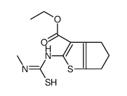 5,6-二氢-2-[[(甲氨基)硫代甲酰基]氨基]-4H-环戊并[b]噻吩-3-羧酸乙酯 结构式