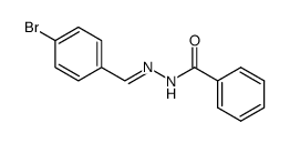 苯甲酸(2E)-2-[(4-溴苯基)亚甲基]酰肼 结构式