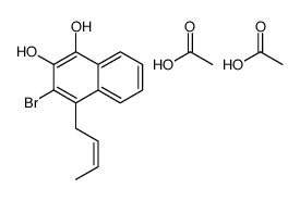 1,2-Naphthalenediol, 3-bromo-4-(2-buten-1-yl)-, 1,2-diacetate 结构式