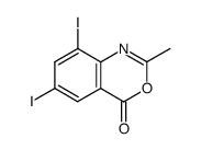 6,8-二碘-2-甲基-4H-3,1-苯并恶嗪-4-酮 结构式