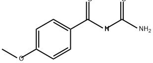 N-(氨基硫代甲酰基)-4-甲氧基苯甲酰胺 结构式