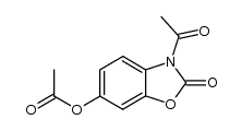 3-乙酰基-6-乙酰氧基-2(3H)-苯并恶唑酮 结构式