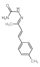 2-[1-甲基-3-(4-甲基苯基)-2-丙烯-1-亚基]肼甲酰胺 结构式