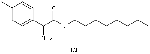 α-氨基-4-甲基苯乙酸辛酯盐酸盐(1:1) 结构式