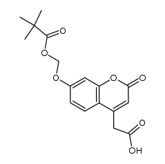 2H-1-Benzopyran-4-acetic acid, 7-[(2,2-dimethyl-1-oxopropoxy)methoxy]-2-oxo- 结构式