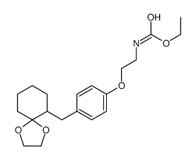 Carbamic acid, N-[2-[4-(1,4-dioxaspiro[4.5]dec-6-ylmethyl)phenoxy]ethyl]-, ethyl ester 结构式